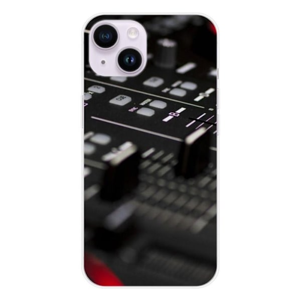 Siliconfodral - Kompatibel med Apple iPhone 15 - design dj mixer Transparent