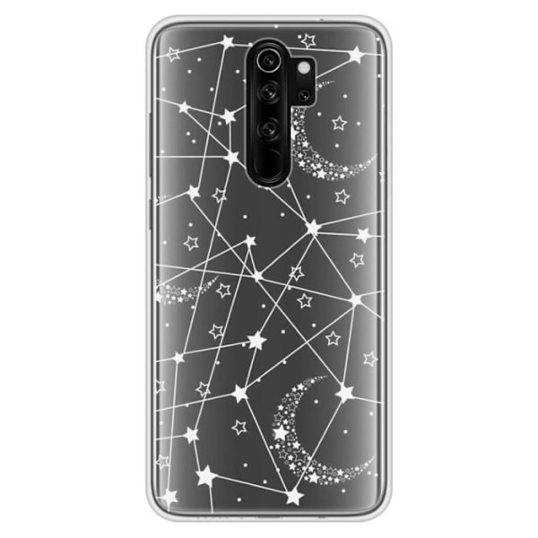 Siliconfodral med tryck - 1001 fodral - Xiaomi Redmi Note 8 Pro - Transparent - Semi-styv - Stjärnlinjer Transparent