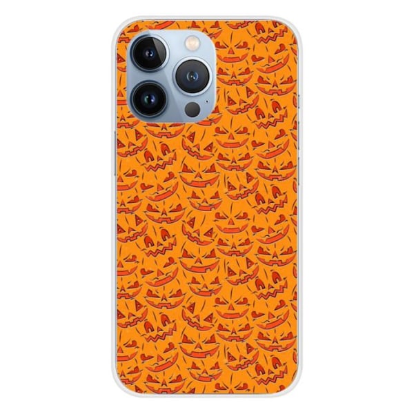 Tryckt silikonfodral som är kompatibelt med Apple iPhone 13 Pro HA Pumpkins Flerfärgad