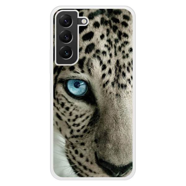 Siliconeförstärkt kompatibel skal för Samsung Galaxy S22 Plus Leopardöga Transparent