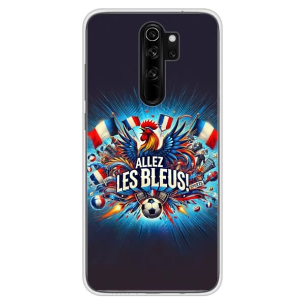 Tryckt silikonfodral kompatibelt med Xiaomi Redmi Note 8 Pro Come on blues Transparent