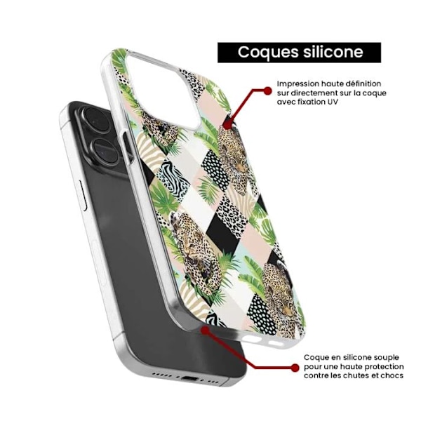 Silicone skal med tryck - 1001 skal - Samsung Galaxy A71 - Diamanter leopard - Optimal skydd - TPU Gel Transparent