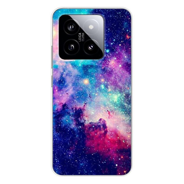 Siliconefodral - Kompatibel med Xiaomi 14 - design blå galaxie Transparent