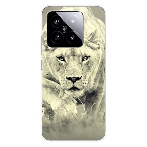 Silikonfodral - Kompatibel med Xiaomi 14 Pro - design lejonhona Transparent