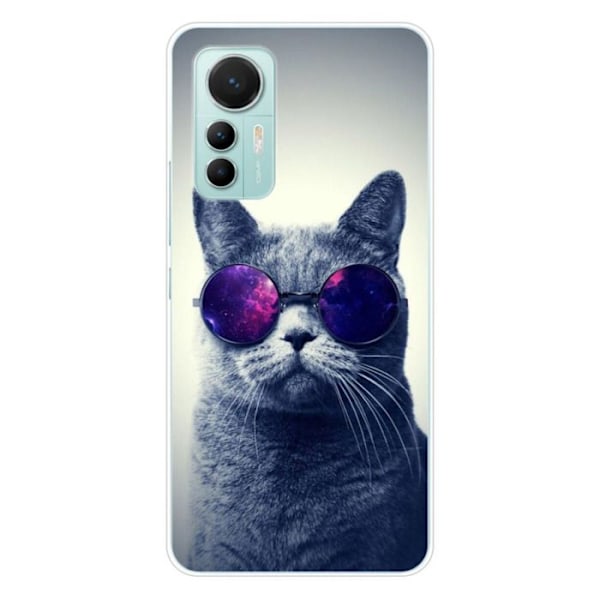 Siliconhölje - Kompatibel med Xiaomi Mi 12 Lite - design med katt med glasögon Transparent