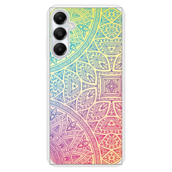 Skyddande silikonfodral med tryck, kompatibelt med Samsung Galaxy A05S, Mandala Pastell Transparent
