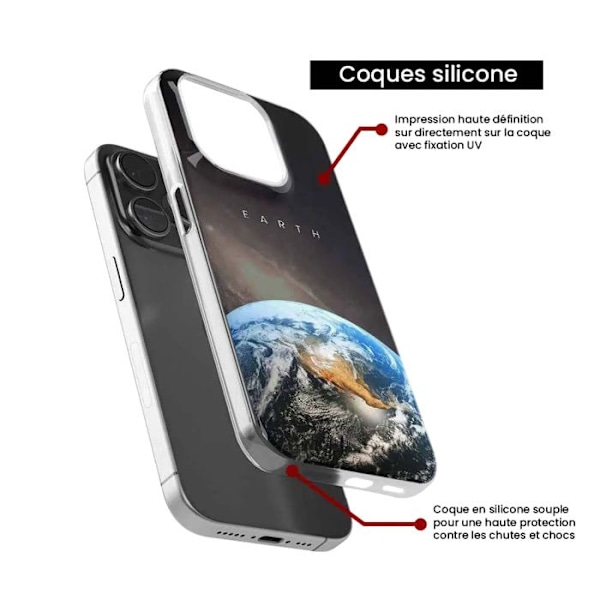 Siliconfodral med tryck - 1001 Fodral - Samsung Galaxy A05 - Flexibel - Optimal Skydd - Motif Jord Transparent