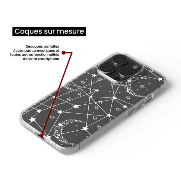 Siliconfodral - Kompatibel med Xiaomi 13 Pro - design med stjärnlinjer Transparent