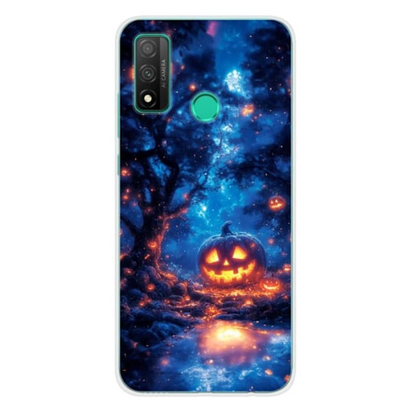 Tryckt silikonfodral som är kompatibelt med Huawei P Smart 2020 HA Pumpkin Forest Flerfärgad