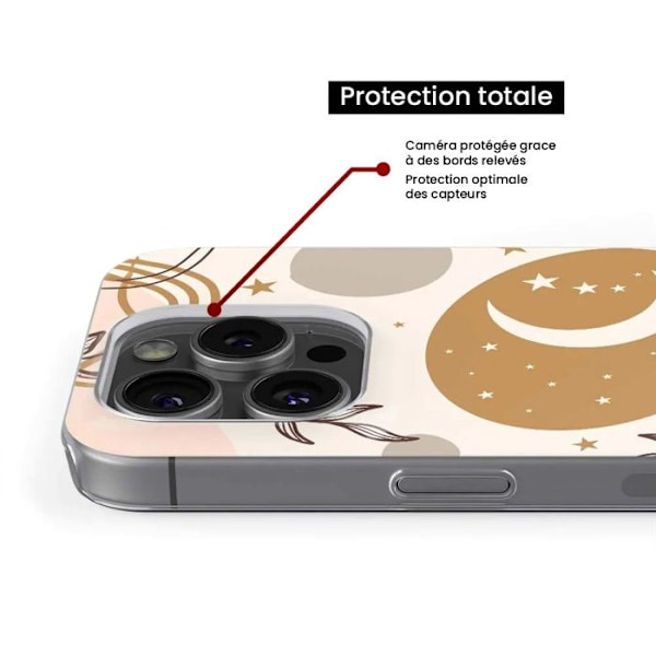 Tryckt silikonfodral som är kompatibelt med Apple iPhone 8 Plus Lunaison Transparent