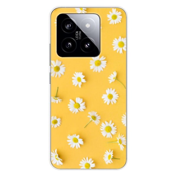 Siliconfodral med tryck kompatibel med Xiaomi 14 Pro Marguerittes Transparent