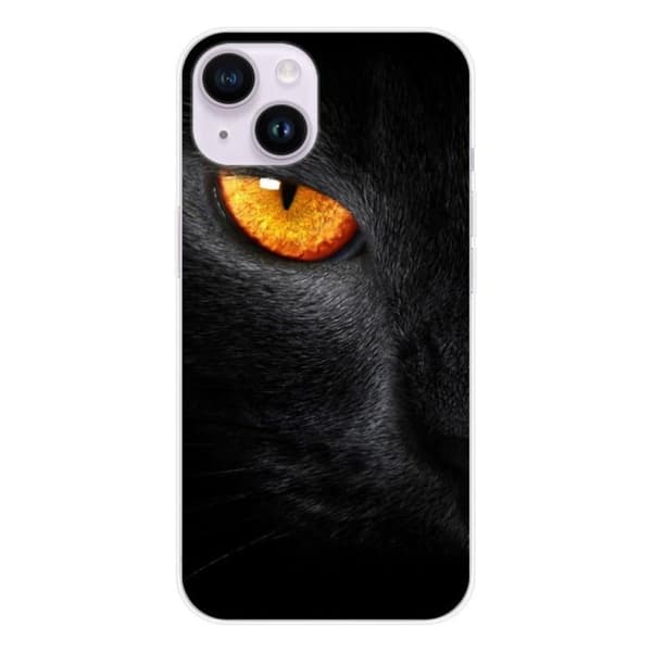 Silikonskal - Kompatibel med Apple iPhone 15 - design öga av leopard Transparent