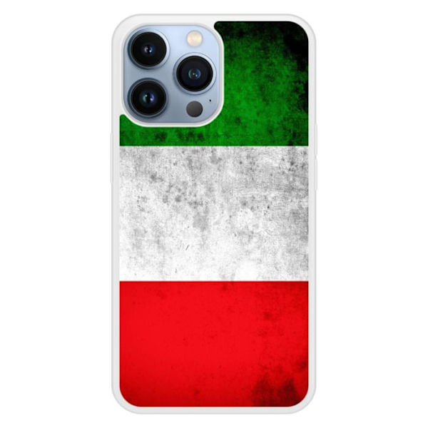 Siliconeförstärkt skal med tryck kompatibelt med Apple iPhone 13 Pro Italiens flagga Transparent