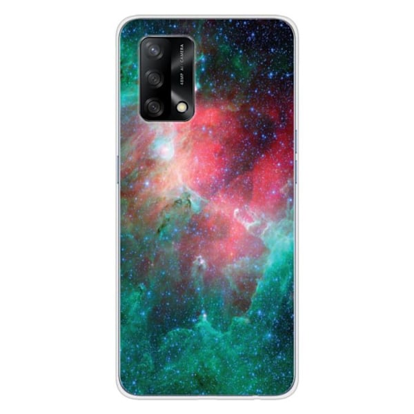 Tryckt silikonfodral som är kompatibelt med Oppo A74 4G Nebula Transparent