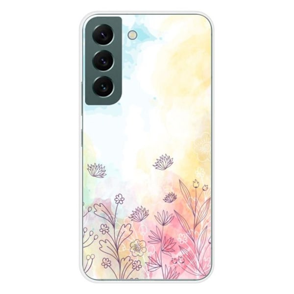 Silicone-fodral - Kompatibel med Samsung Galaxy S22 - design med akvarellblommor Transparent