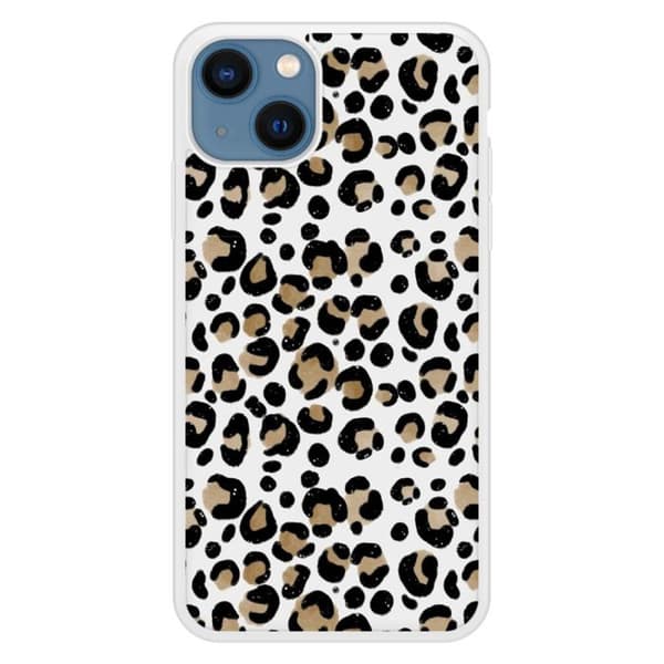 Siliconförstärkt tryckt skal kompatibelt med Apple iPhone 13 Leopard Transparent