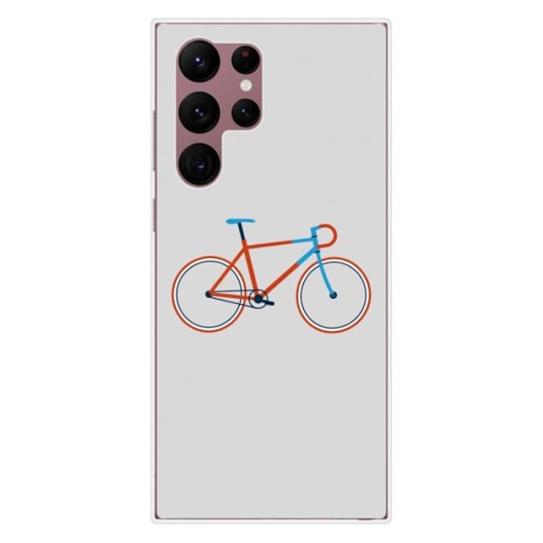 Silikonskal - Kompatibel med Samsung Galaxy S22 Ultra - design cykelfärg hipster Transparent