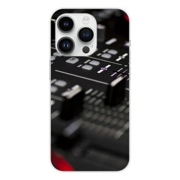 Siliconfodral - Kompatibel med Apple iPhone 15 Pro - design dj-mixer Transparent
