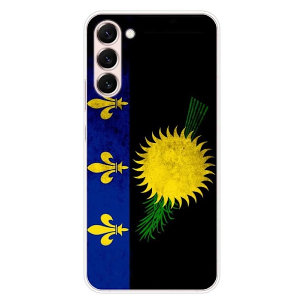 Siliconfodral - Kompatibel med Samsung Galaxy S23 Plus - design med Guadeloupe-flaggans motiv Transparent