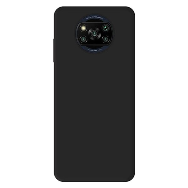 Svart silikonfodral - Kompatibel med Xiaomi Poco X3, Xiaomi Poco X3 Pro svart