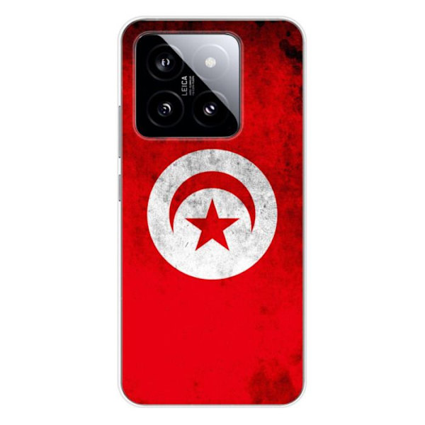 Siliconefoder - Kompatibel med Xiaomi 14 - design med Tunsis flagga Transparent