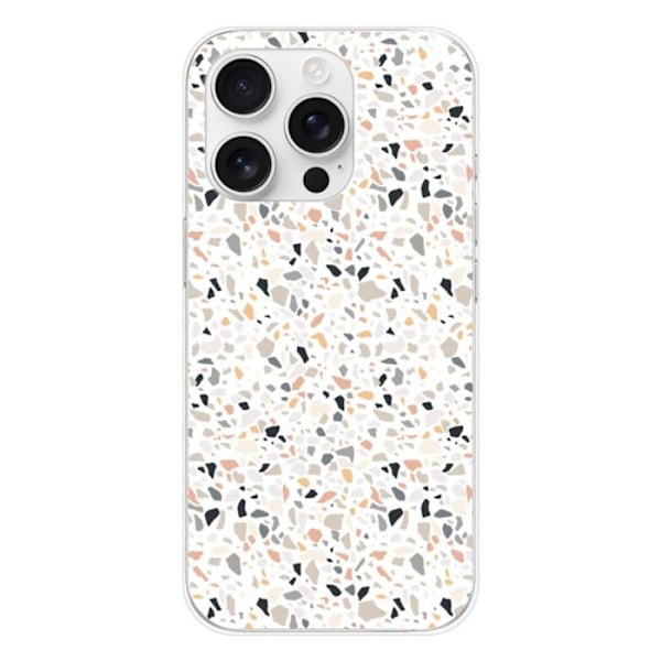 Silikonfodral med tryck - 1001 fodral - Apple iPhone 16 Pro - Färg terrazzo-mönster - Optimalt skydd Transparent