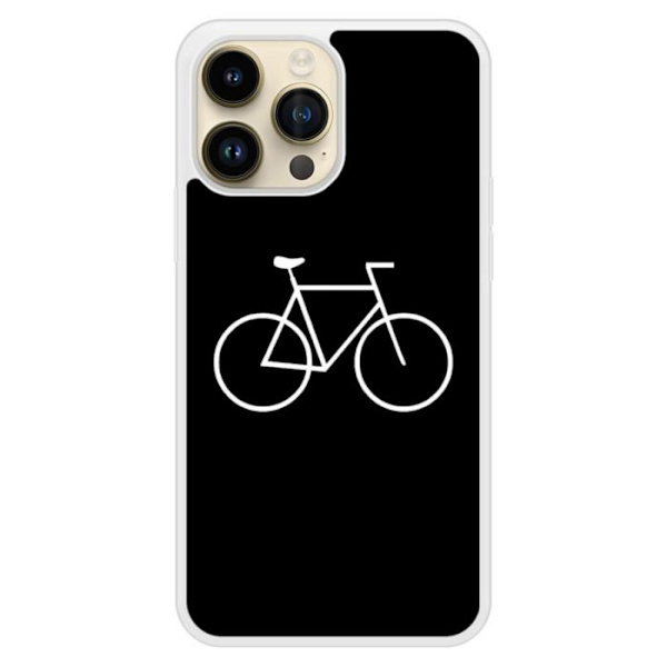 Siliconeförstärkt tryckt skal kompatibelt med Apple iPhone 14 Pro Max Bike Hipster Transparent