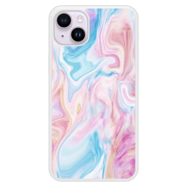Siliconförstärkt tryckt skal kompatibelt med Apple iPhone 15 Plus Soap Transparent