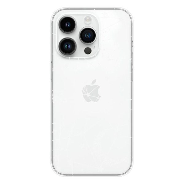 Siliconfodral - Kompatibel med Apple iPhone 14 Pro - design med stjärnlinjer Transparent