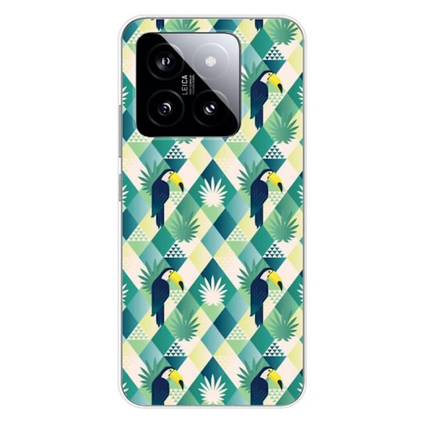 Coque Silicone Imprimerad - 1001 Skal - Xiaomi 14 Pro - Mönster Tukang Diamant - Optimal Skydd - Mjuk Transparent