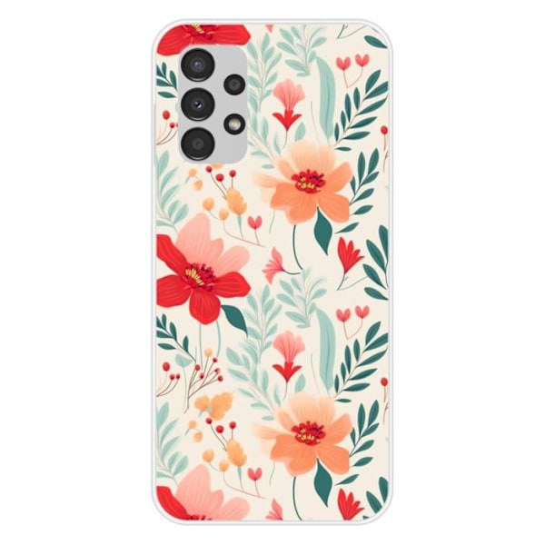 Tryckta Silikonfodral - 1001 Fodral - Galaxy A13 4G - Mönster Blomvägg - Optimal Skydd - Mjuk Transparent