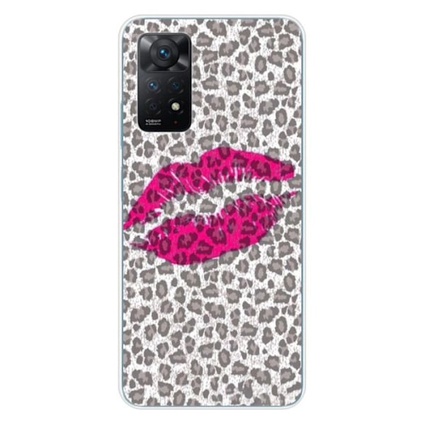 Tryckt silikonfodral kompatibelt Xiaomi Redmi Note 11 Pro Redmi Note 12 Pro 4G Leopard Kiss Transparent