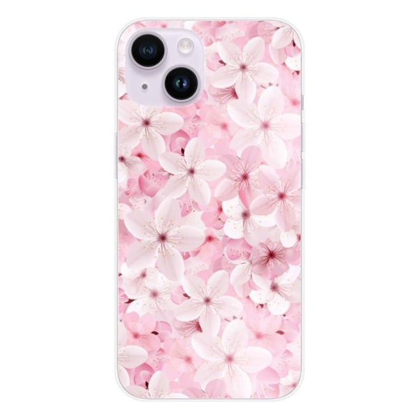 Siliconfodral - Kompatibel med Apple iPhone 14 - design sakura Transparent