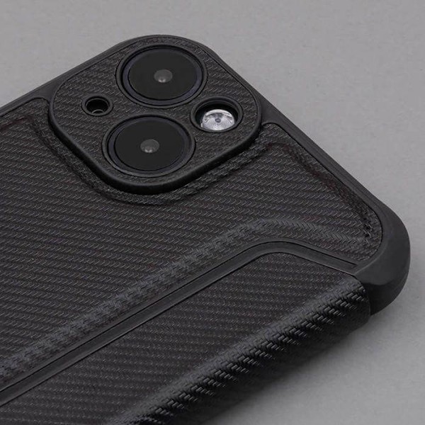 Étui Folio Smart Carbon - Samsung - Galaxy A15 - TPU - Magnetisk stängning - Videostativ svart