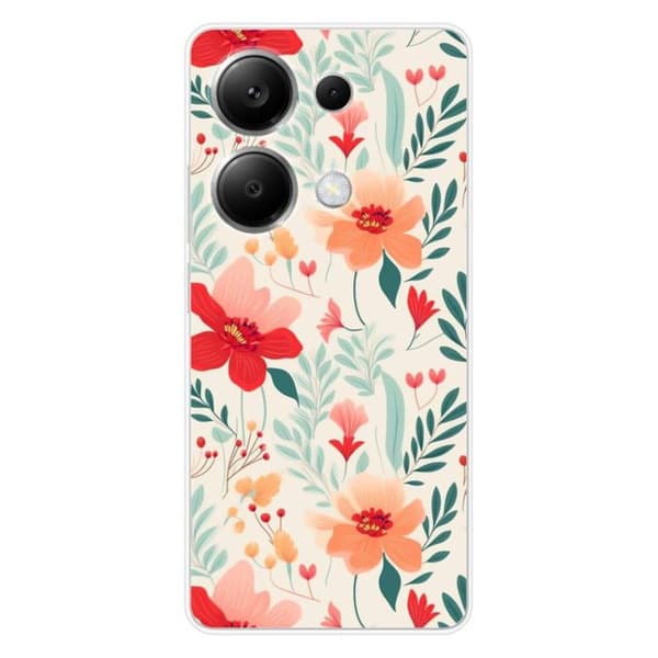 Siliconfodral - Kompatibel med Xiaomi Redmi Note 13 Pro 4G - design blommvägg Transparent
