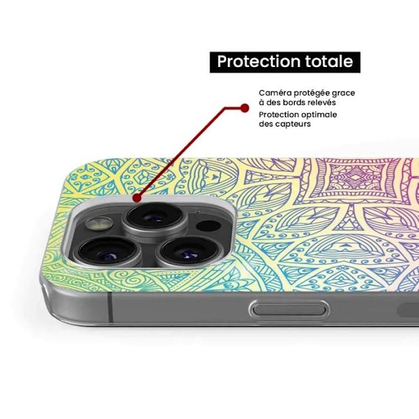 Silicon skal - Kompatibel med Samsung Galaxy A34 5G - pastell mandala design Transparent