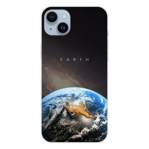 Siliconefodral - Kompatibel med Apple iPhone 14 Plus - design jord Transparent