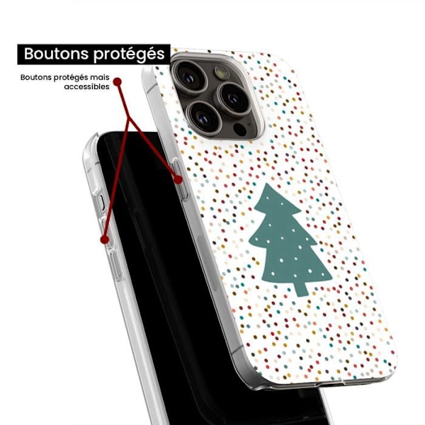 Silicone case printed - 1001 cases - Huawei P30 - Christmas tree pattern - Optimal protection - Semi-rigid Transparent