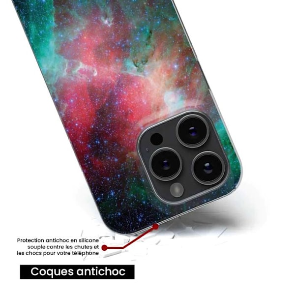 Siliconfodral med tryck - 1001 Fodral - Galaxy M15 5G - Nebulammönster - Optimal skydd - Mjuk Transparent