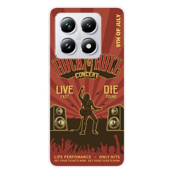 Siliconfodral - Kompatibel med Xiaomi 14T Pro - rock and roll-design Transparent