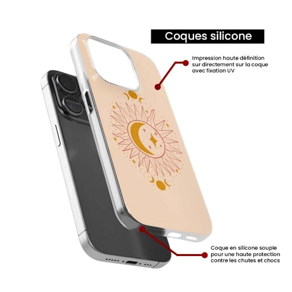 Tryckta silikonskal kompatibla med Xiaomi Redmi Note 13 4G Zénith Transparent
