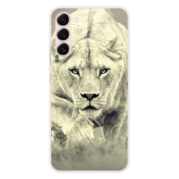 Siliconfodral - Kompatibel med Samsung Galaxy S23 Plus - design lejoninna Transparent