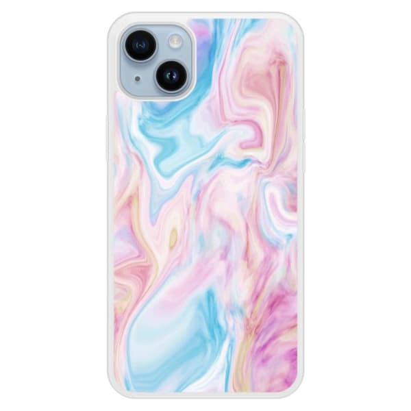 Siliconförstärkt tryckt skal kompatibelt med Apple iPhone 14 Plus Soap Transparent