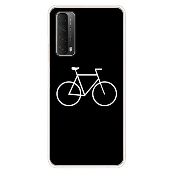 Tryckt silikonfodral som är kompatibelt med Huawei P Smart 2021 Bike Hipster Transparent