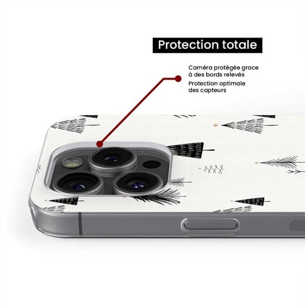 Tryckt silikonfodral kompatibelt Apple iPhone 13 Pro NO Elegant Fir Transparent