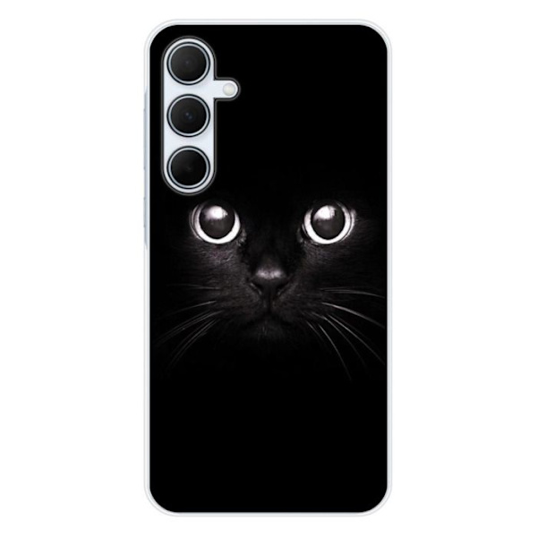 Siliconfodral - Kompatibel med Samsung Galaxy A35 5G - design med kattögon Transparent
