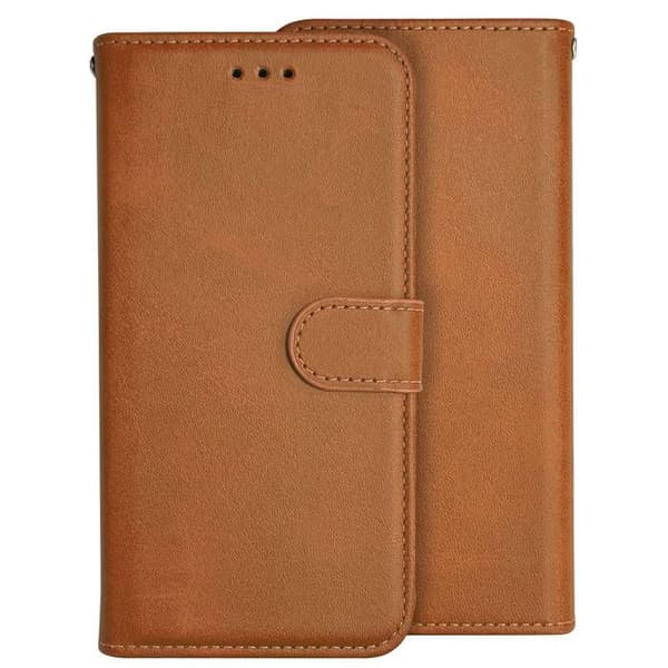 Fodral med flik i konstläder camel - Kompatibel med Samsung Galaxy A25 kamel