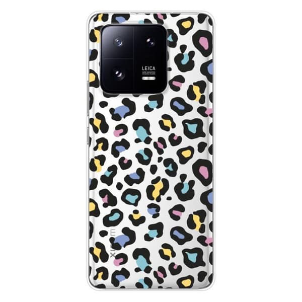 Silicone case - Kompatibel med Xiaomi 13 Pro - leoparddesign färg Transparent