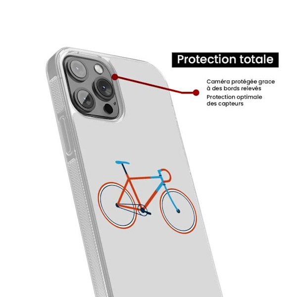 Silkonskal med förstärkt tryck kompatibel med Samsung Galaxy S22 Ultra Cykelfärg Hipster Transparent