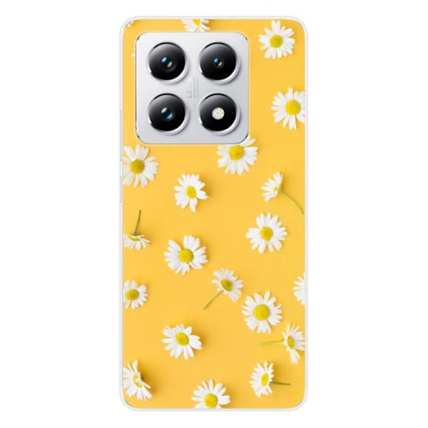 Silicone Case Printed - 1001 Cases - Xiaomi 14T Pro - Daisy Pattern - Optimal Protection - Flexible Transparent
